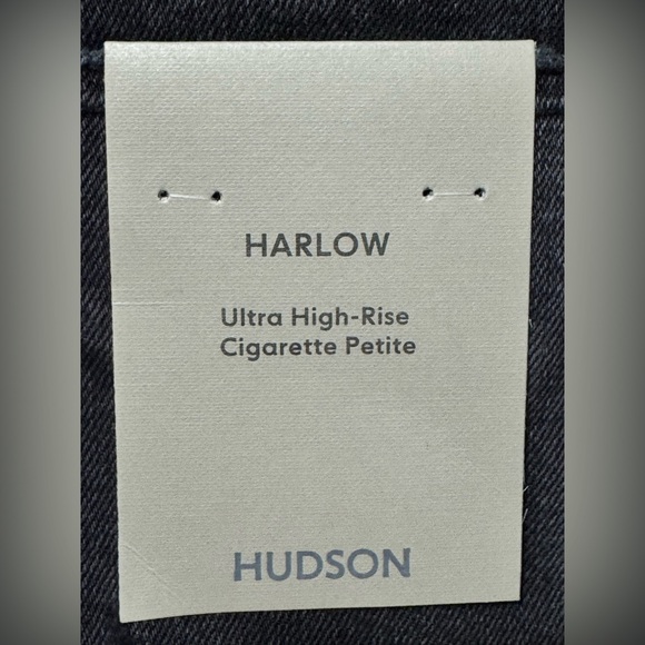 Hudson Jeans NWT SZ 25 Harlow Ultra High-Rise Cigarette Ankle Jean Faded Black - Picture 9 of 15